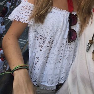 Free People Beach crochet off the shoulder top